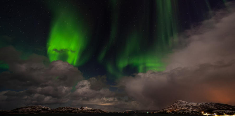Polarlichtbeobachtung an Bord der MS Polarlys/Hurtigruten