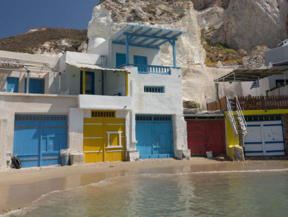 Milos - Bootshäuser in Fyropotamos